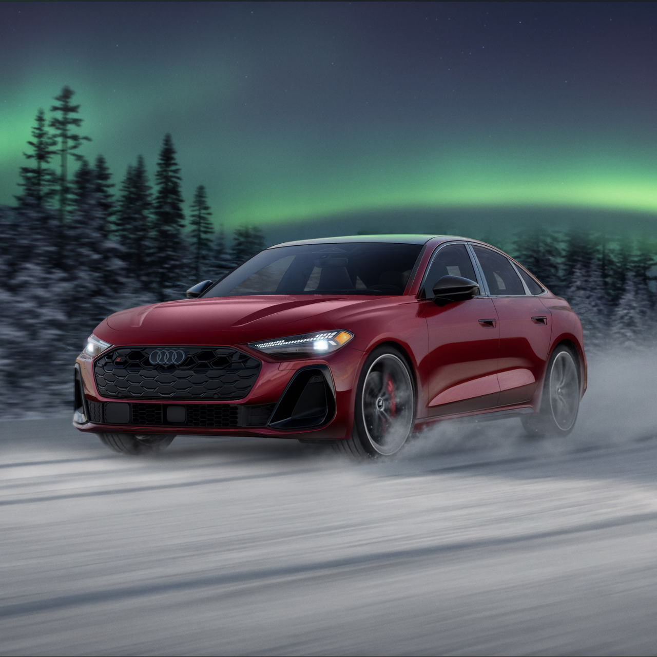 Rear profile view of an Audi Q5 parked.